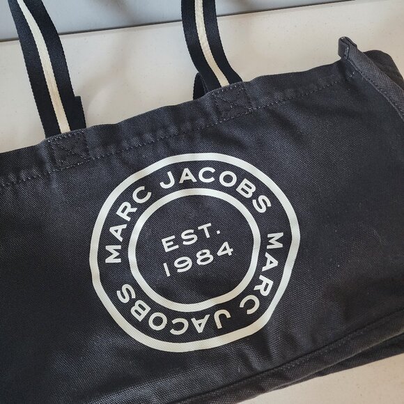 Marc Jacobs Black Denim Tote "EUC" - Picture 4 of 16